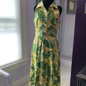 DBY Ltd.  size 11/12 vintage palm dress.